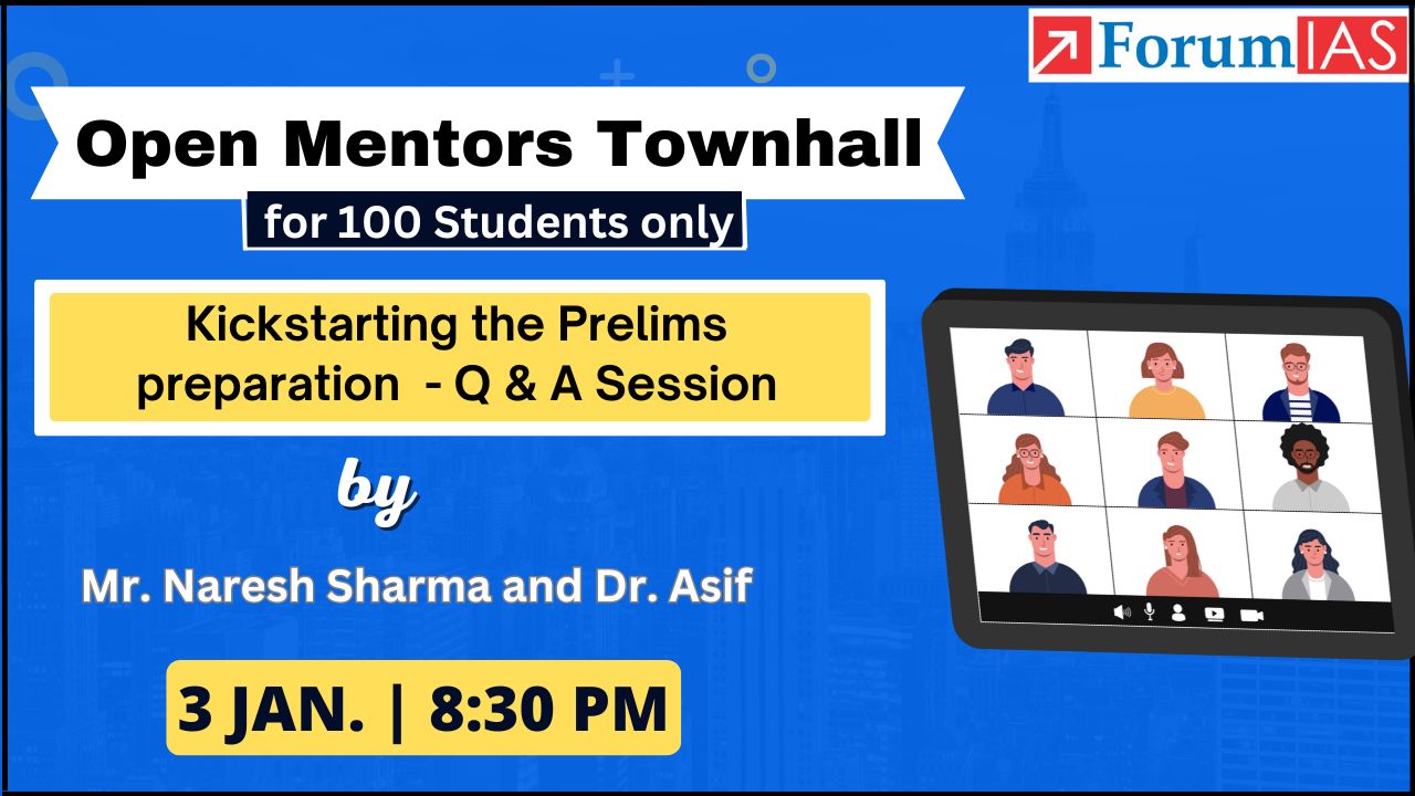 Kickstarting the Prelims preparation - Q&A Session 3rd Jan 8:30 PM